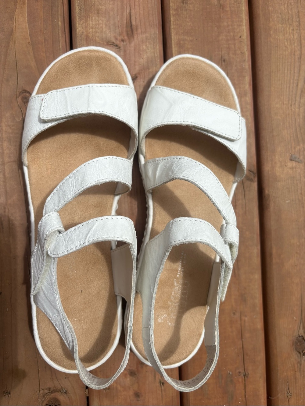 white Rieker sandals - Picture 3 of 4